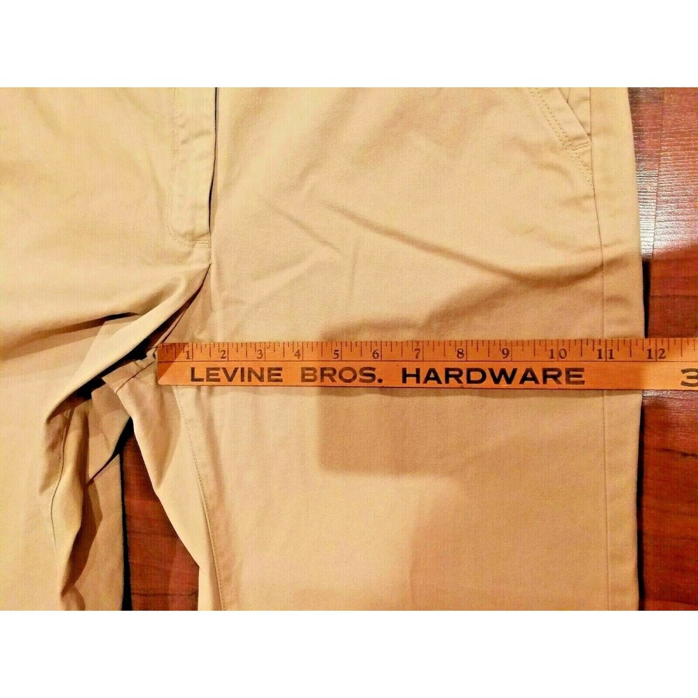 Lands' End Light Khaki Women Heritage Chino Boot Cut Pants 12 X 31 RSVP $39 - Picture 11 of 12